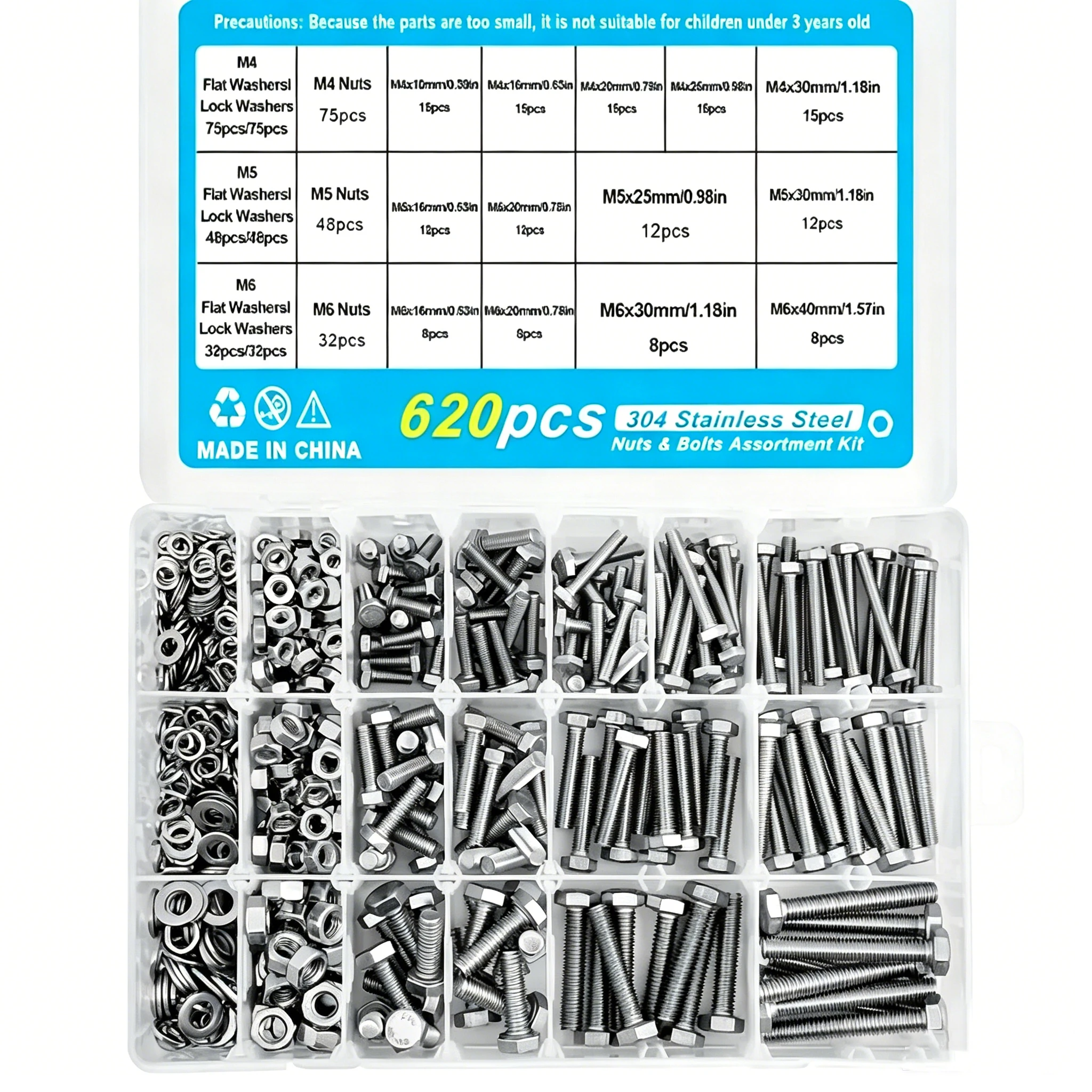 620Pcs M4 M5 M6 Stainless Stee - Restoration Hardware Furniture Outdoor ulasan dan harga