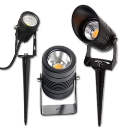 Iluminación LED COB para jardín, lámpara de césped para exteriores, regulable, 5W7W10W, resistente al agua, focos de camino de jardín, AC110V220VDC12V