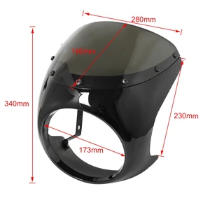 7 Zoll Lighthouse Lidschatten Motorrad Careering Front Farol Retro-Abdeckung wasserdicht 6 Hauptverkaufslaufläufe - №4