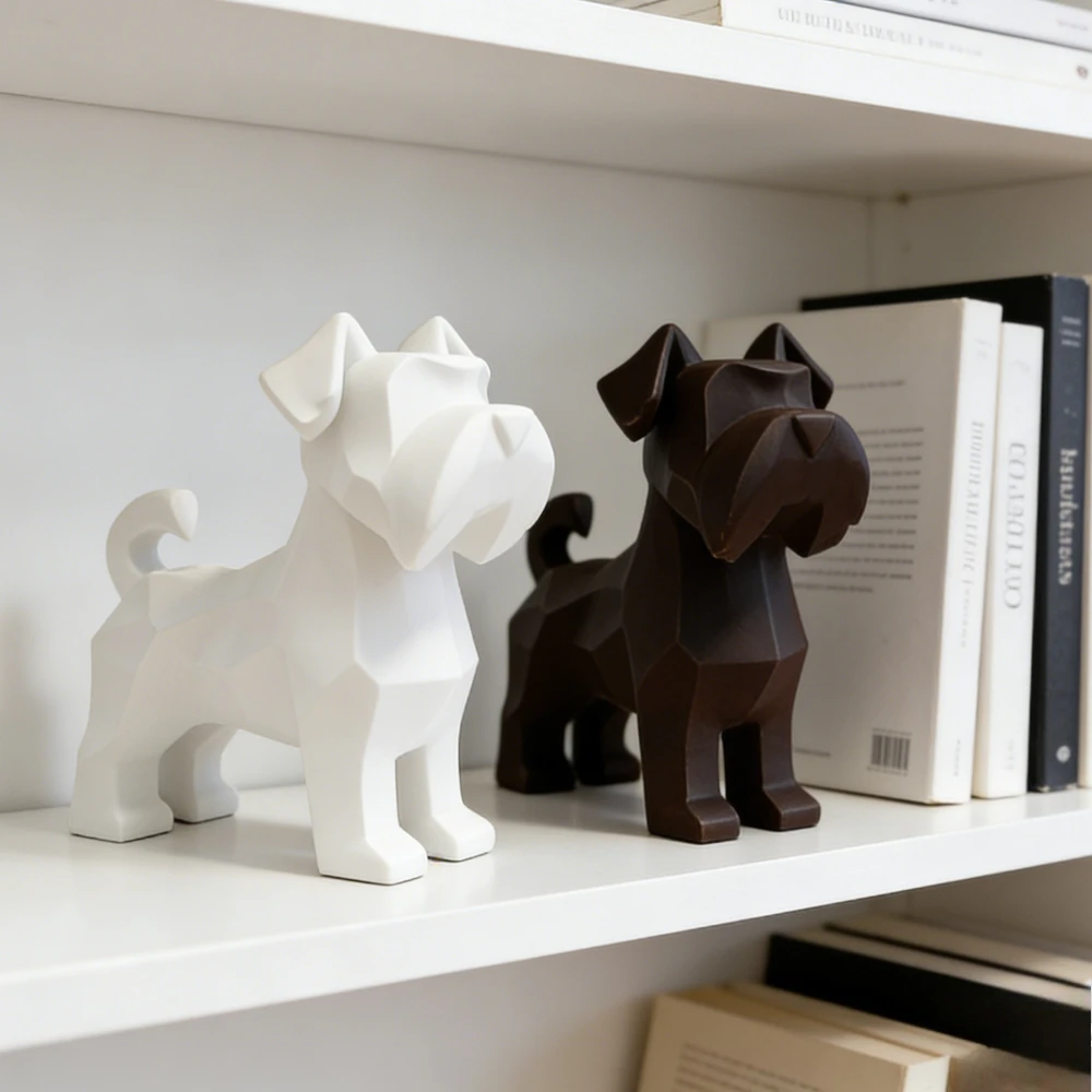 Office Furniture Hon - Schnauzer Köpek Figürleri Reçine Köpek Heykeli