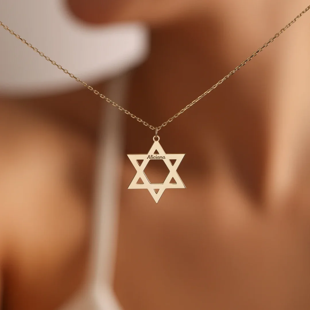 

Custom Star Of David Pendants With Name Necklaces For Women Jewish Hexagram Amulet Necklace Stainless SteelTalisman Jewelry