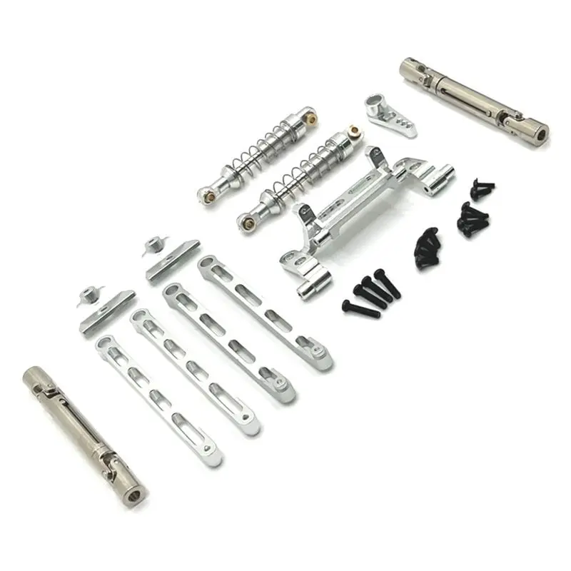 ABXE-Pull Rod Shock Absorber Set For MNMODEL 1/12 MN82 LC79 MN78 Remote Control Car Spare Parts Metal Upgrade Silver
