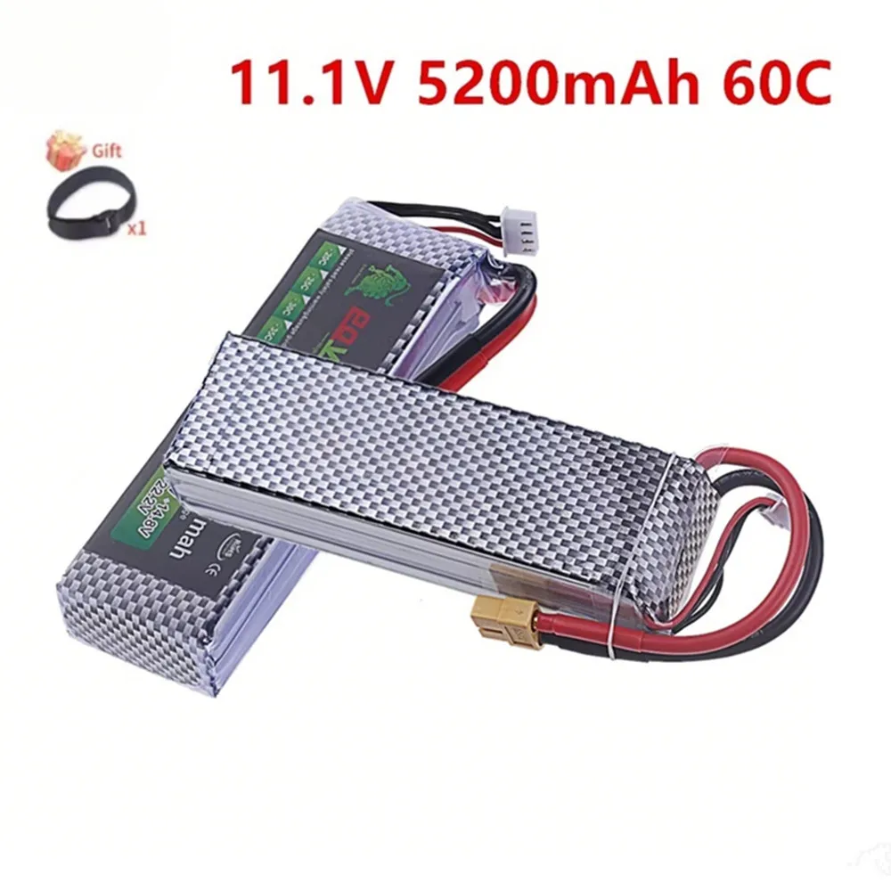 Lion Power Battery 3s 11.1v 5200mAh 60C High Capacity LiPo Battery for RC Helicopter RC Car Boat Quadcopter Remote Control Parts