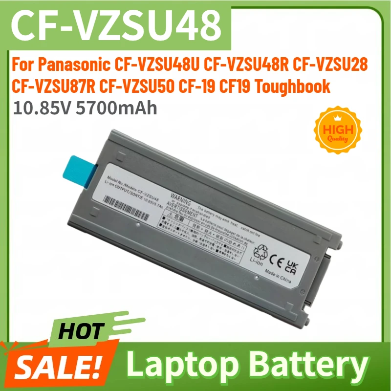 CF-VZSU48 High Quality Laptop Battery 10.85V 5700mAh For Panasonic CF-VZSU28 CF-VZSU48U CF-VZSU87R CF-VZSU48R CF-VZSU50 CF-19