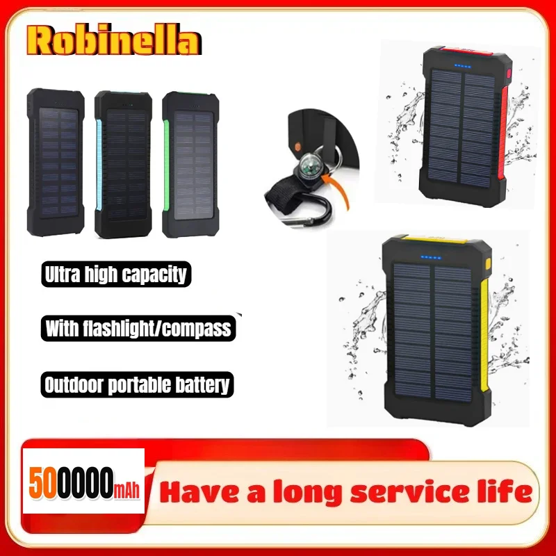 

Солнечный внешний аккумулятор 100000 мАч, большая емкость, сверхбыстрая зарядка, портативный, для iPhone, Huawei, Samsung