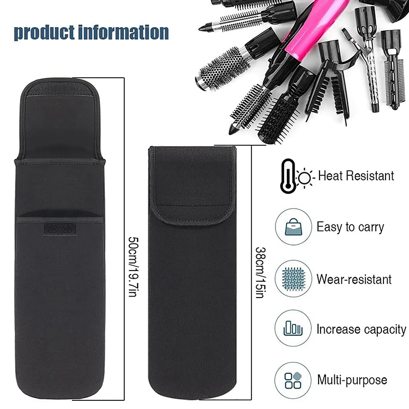 ถุงเก็บของทนความร้อนทนทานต่อการเดินทางแบบพกพาสำหรับอุปกรณ์แต่งผมยืดผม