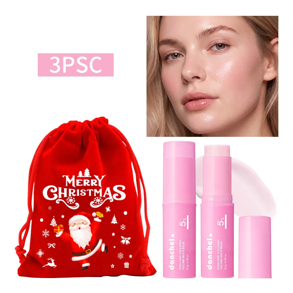 PDRN Pink Collagen Multi Volume Balm Stick Anti Aging Firming Anti Wrinkle For Eye Neck Forehead Lines Skin Care Christmas Gift