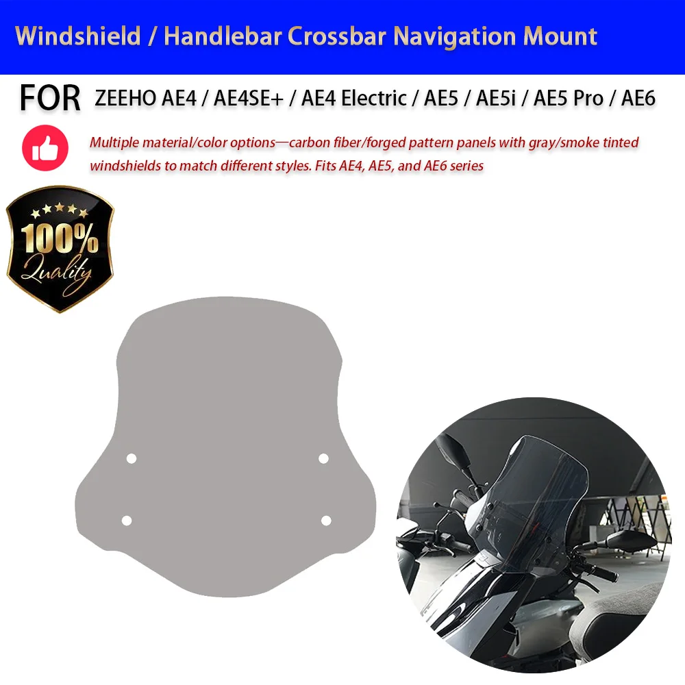 For ZEEHO AE4 AE5 AE6 Windshield Panel Crossbar Navigation Mount No-Drill Accesorios Moto Accessori Moto