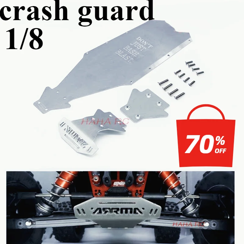 

New Kraton Stainless Steel Chassis Armor Impact Guard for 1/8 RC Crawler Car Arrma Kraton EXB Upgrade Accessories