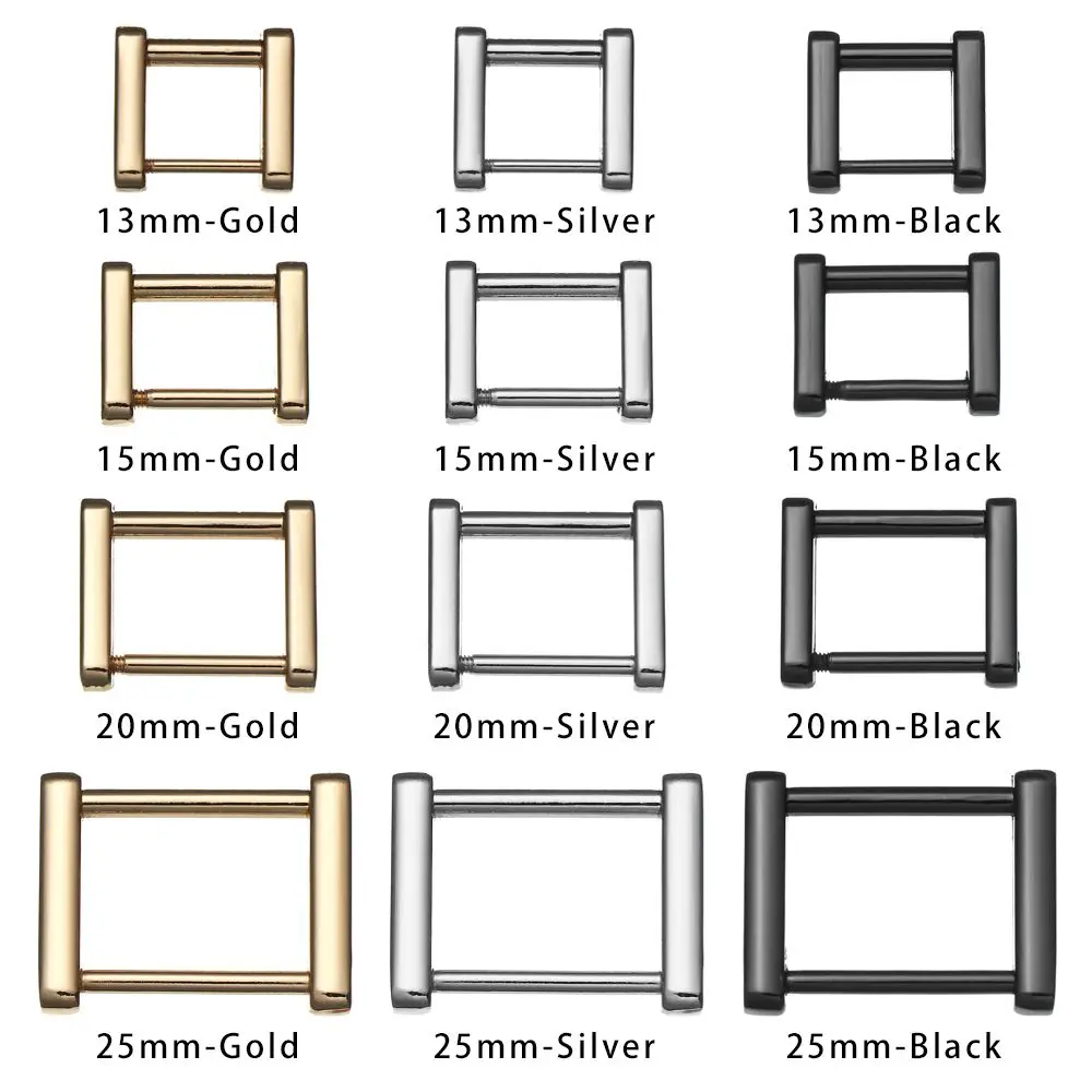 อุปกรณ์เสริม สายรัดไหล่ หัวเข็มขัด หนังที่ถอดออกได้ หัตถกรรม สกรู แหวน สายรัดหัวเข็มขัด เชื่อมต่อ ห่วงกระเป๋า แหวนสี่เหลี่ยมผืนผ้า หัวเข็มขัด