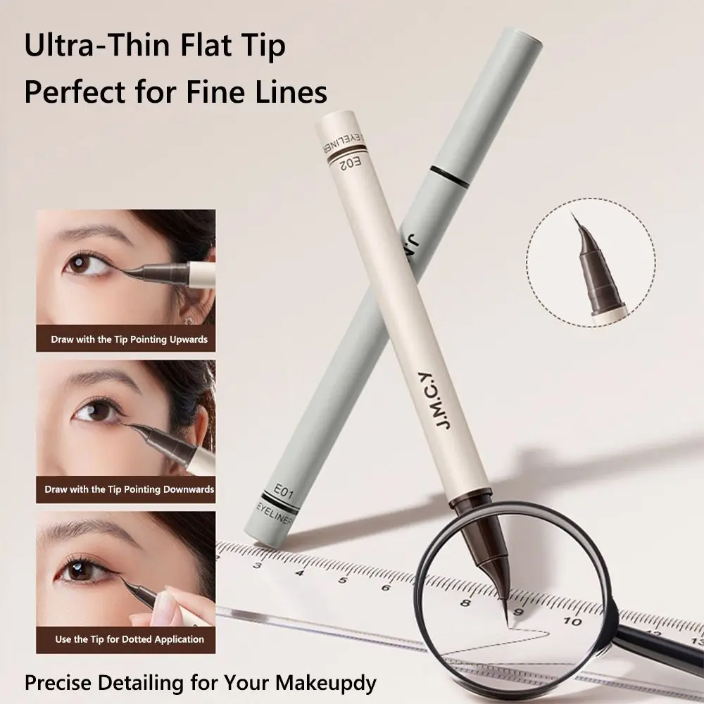 

25° Curved Tip Liquid Eyeliner Ultra-Fine Sweat-Resistant Eye Liner Long-Lasting Smudge-Proof Eyeliner Pen for Women