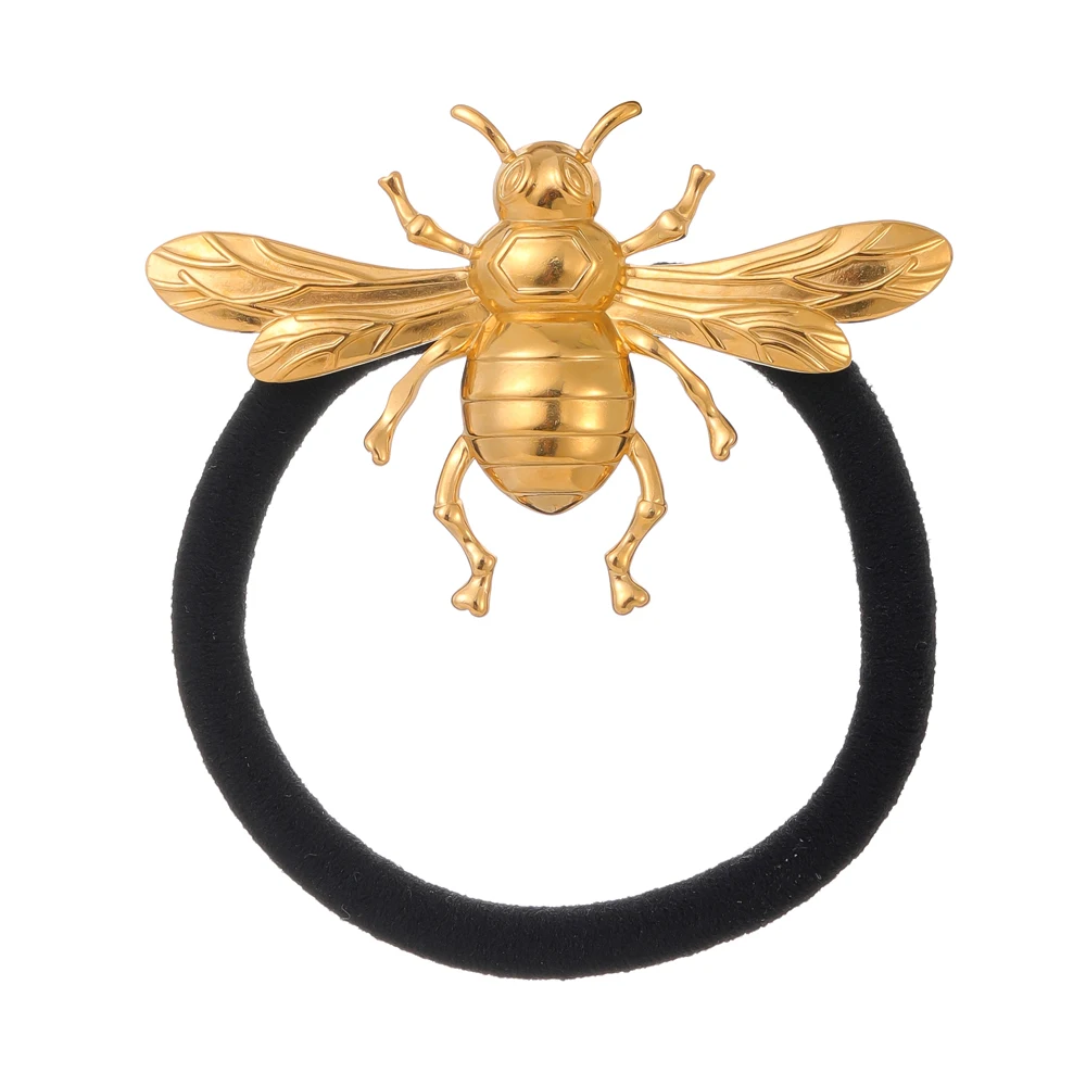 

New stainless steel Bumblebee ponytail hair accessory, simple headpiece, elastic headband, fashionable women's hot girl gift