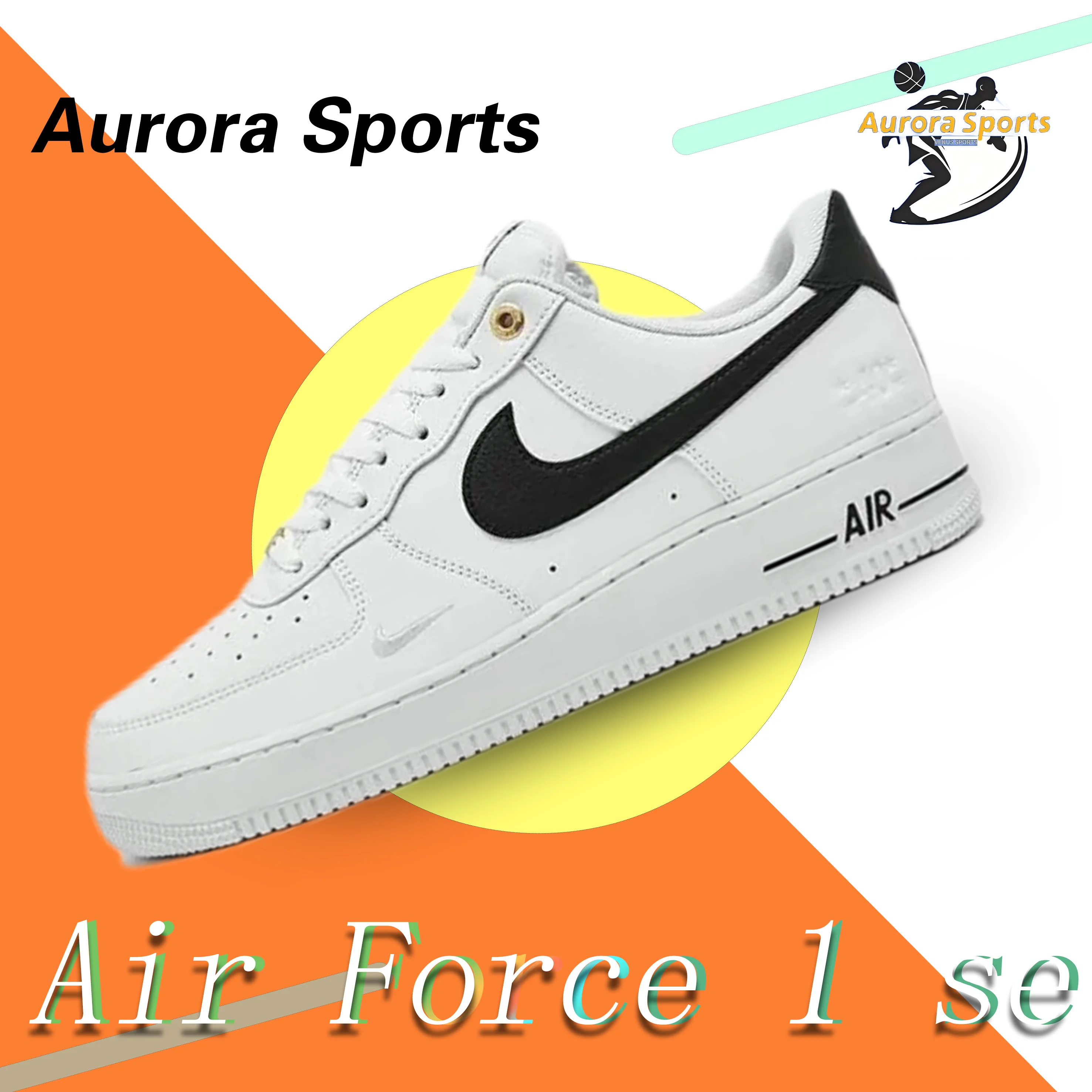 Nike Air Force 1 se Comfortable and versatile wear-resistant and non-slip low-top board shoes black and white