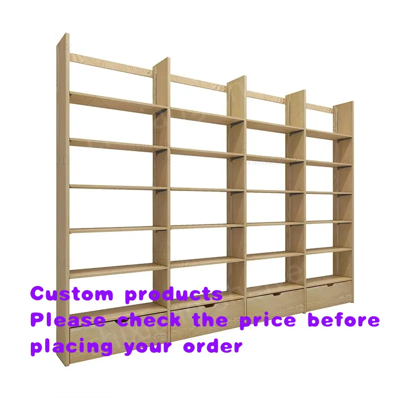 

custom.Single-sided Wood Shelves Quick Installation Pillow Cup Daily Necessities Display Rack Backless Supermarket