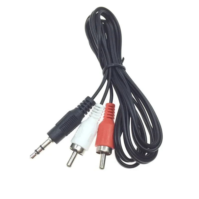 Cavi Audio e Video da 3,5 Jack a 2 RCA maschio a maschio da 2rca a 3.5mm AUX Stereo Audio Car Cable Splitter nuovo cavo Audio da 3.3ft/1m