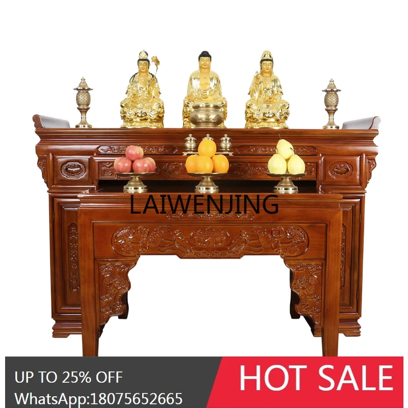 

solid wood Buddha table for Taiwan household economical shrine rural Zhongtang God of Wealth offering platform