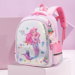 Nuevo bolso de sirena, mochila escolar de dibujos animados para niños, bolso escolar de gato rosa de sirena, mochila para niña y niño de 3 a 7 años