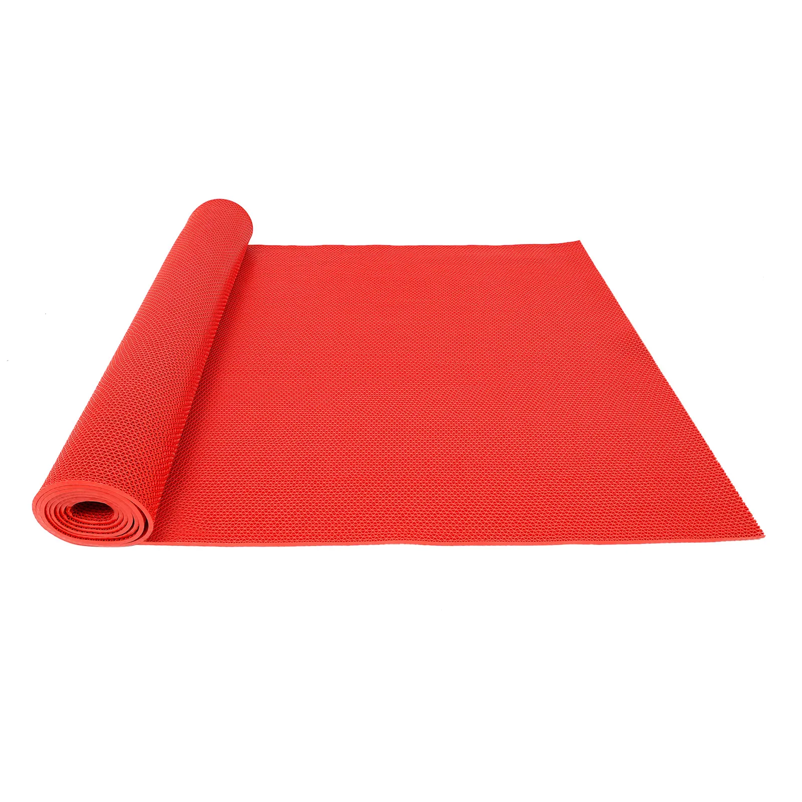 Modern Rectangle PVC Red Floor Mount Floor Mat, Floor Mat, Non-Slip Floor Mat