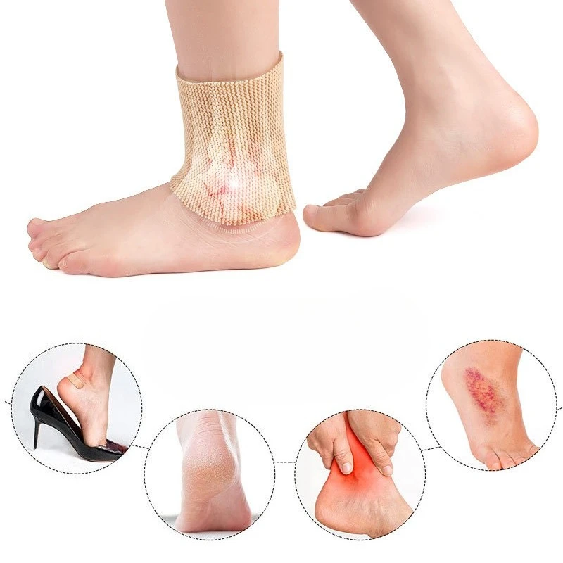 1pc Ankle Gel Sleeve Elastic Ankle Protection Skate Compression Heel Protection Sleeve Elastic Breathable Sports Protective Gear