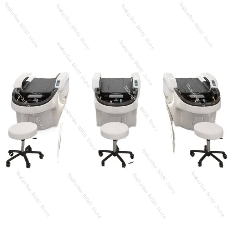 

Electric Reclining Hair Washing Bed, Automatic Leg Raising Hair Washing Chair with Remote Control, Comfortable Hair Washing