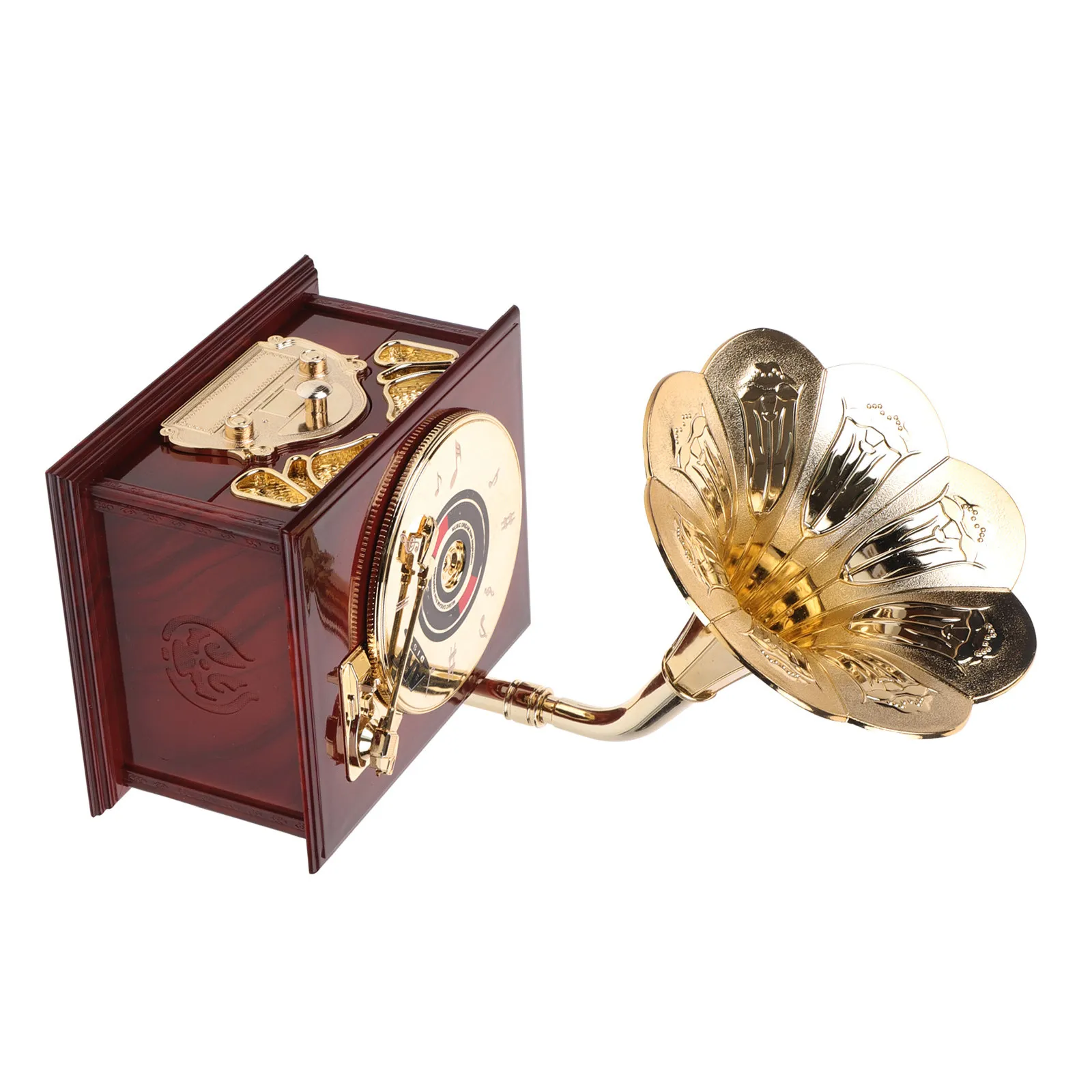 Wind-Up Music Box Retro Clockwork Melody Box Desktop Decoration Home Table Decor Cute Musical Gift for Women Birthday