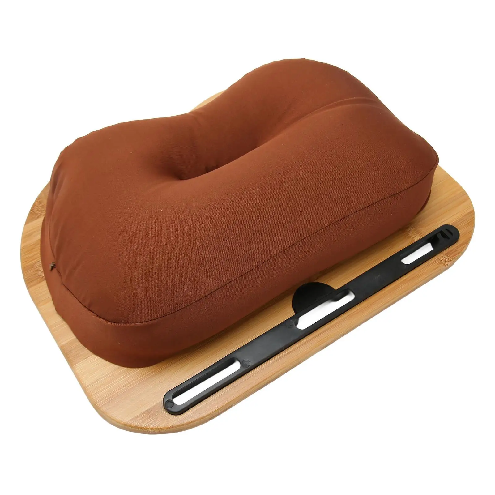 Portable Bamboo Laptop Desk for Up to 15.6 Laptops - Cushioned Lap Tray with Pillow for Comfortable for working