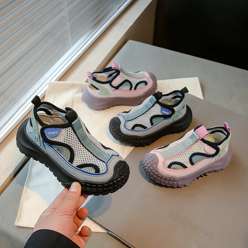 

Childrens' Sport Casual Sandals 2025 Summer New Mesh Hollow Breathable Outdoor Shoes Comfortable Fashion Trend Non Slip Sneakers