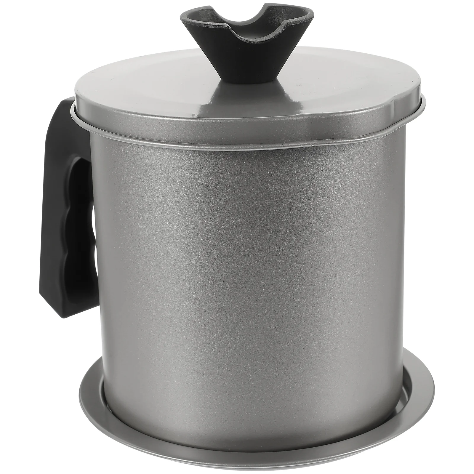 

1 шт., сито для масла из нержавеющей стали со съемной сетчатой крышкой фильтра для повторного использования, контейнер для смазки масла, кухонная банка для хранения