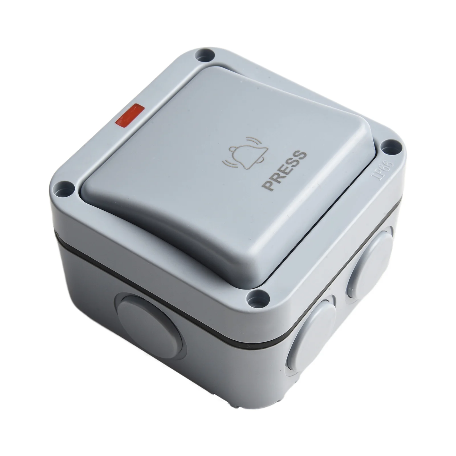 IP66 Outdoor Waterproof And Dustproof Doorbell Button Switch 220V~250V Plastic Doorbell Switch With Night Light