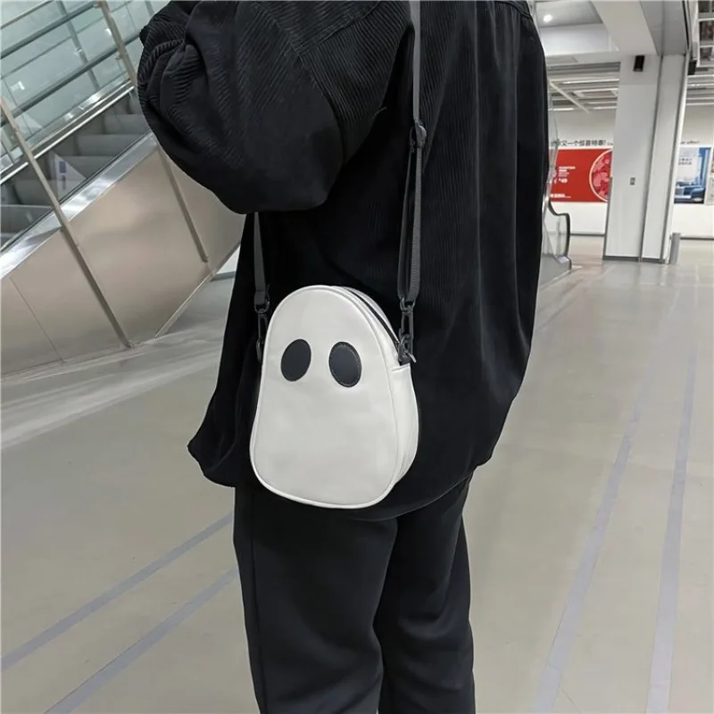 Adorable Halloween Pumpkin Wallet, Skull Crossbody Bag with Shoulder Strap - Trick or Treat Design in Black and White