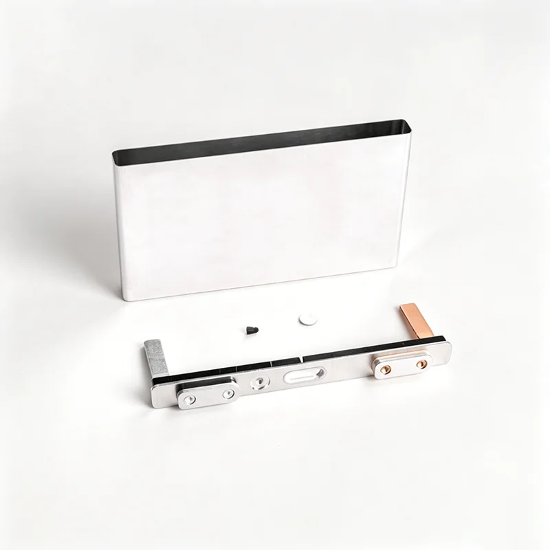 Prismatic Aluminum Battery Case Kit 12123, 122x12x70mm Al Shell with Cover Plate & Vent for Li-ion Cell R&D, 1 Set