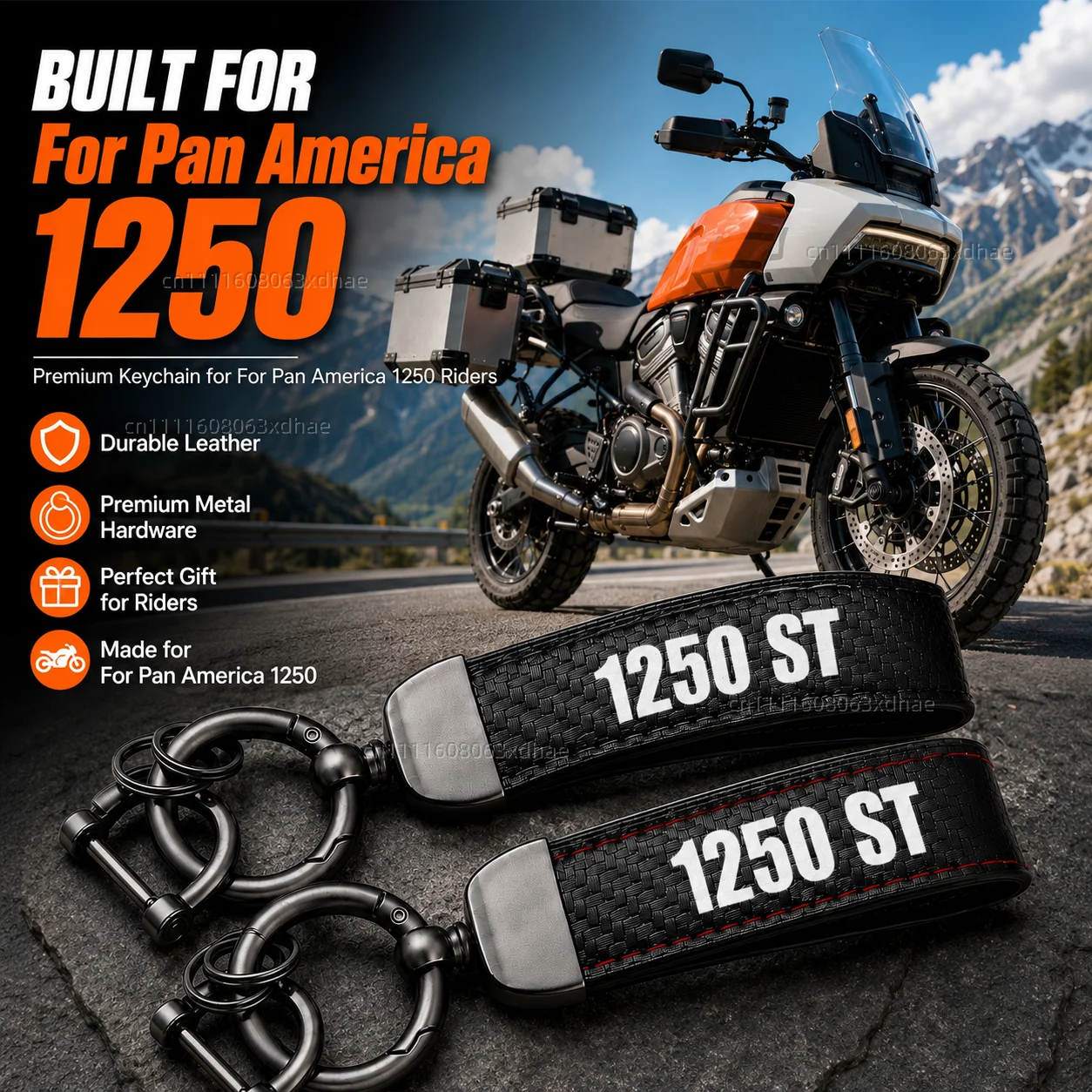 

High-Grade Leather Motorcycle Keychain Holder Keyring Accessories For Pan America 1250 Special RA1250 2021 2022 2023