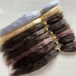 8 Different Colors Handrooted Reborn Doll Mohair Golden Brown Coffee Colors BJD 1/12 OB11 Dolls Mohair Wigs Hair Accessory