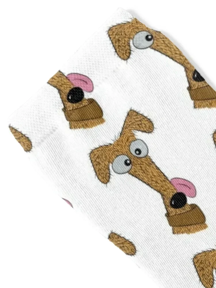 Scruffy Rough Coated Fawn, Tan, Brown Lurcher Socks kawaii FASHION floral designer brand Socks Female Men's