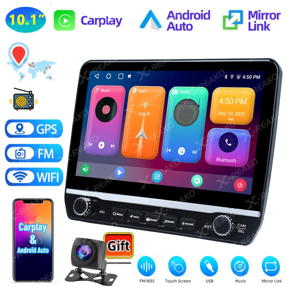 

X-REAKO Car Radio 2 din 9/10" Android Multimedia Player GPS WIFI Auto CarPlay Stereo For Toyota Hyundai Nissan Honda Lada Ford