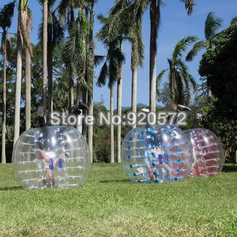 กลางแจ้ง 1.5m ลูกกันชนพองพอง 1.0mm TPU/PVC Body Zorb Ball ชุด Zorb ฟุตบอลสําหรับขาย