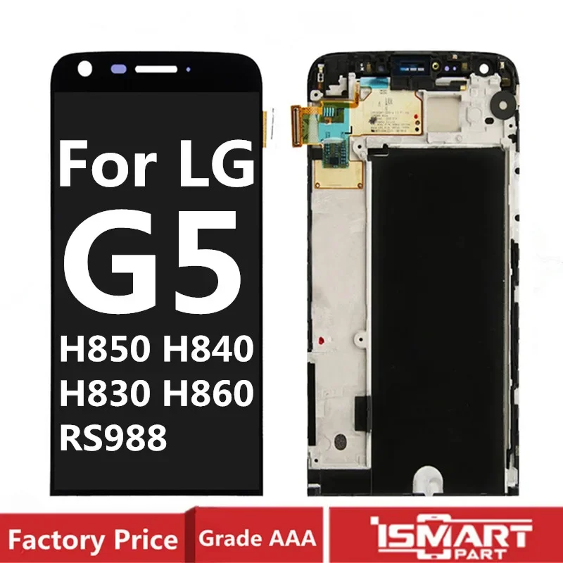 For LG G5 LCD Display Touch Screen Digitizer Assembly With Frame H850 H840 RS988 H860 H830 LCD Replacement Parts