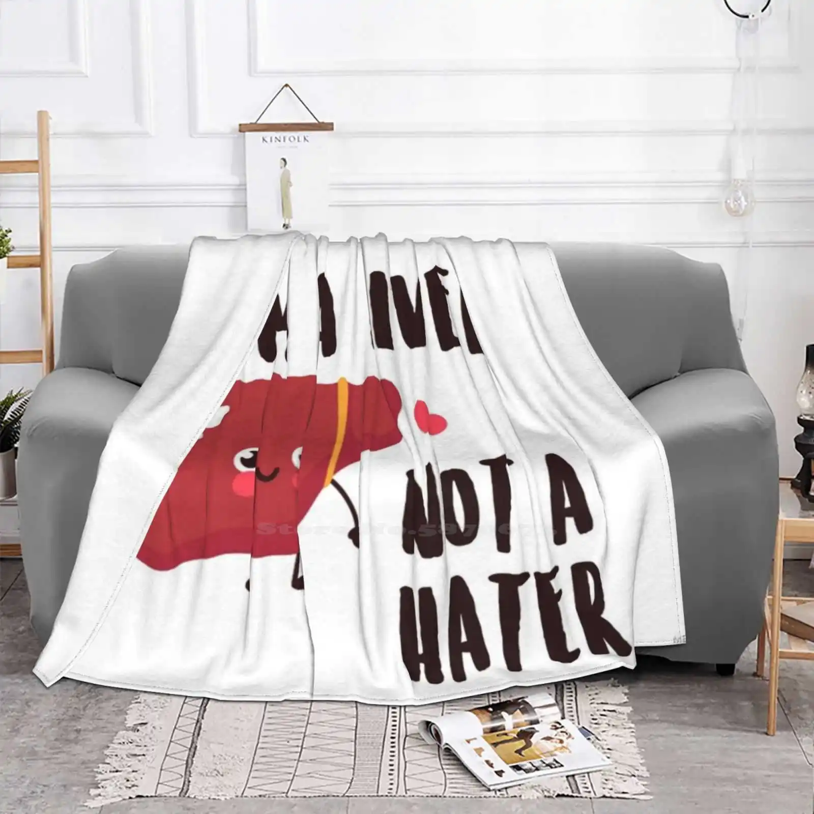 I'M A Liver , Not A Hater. [ , Nursing Puns ] Creative Design Light Thin Soft Flannel Blanket Doctor Nursing School Medicine Rn