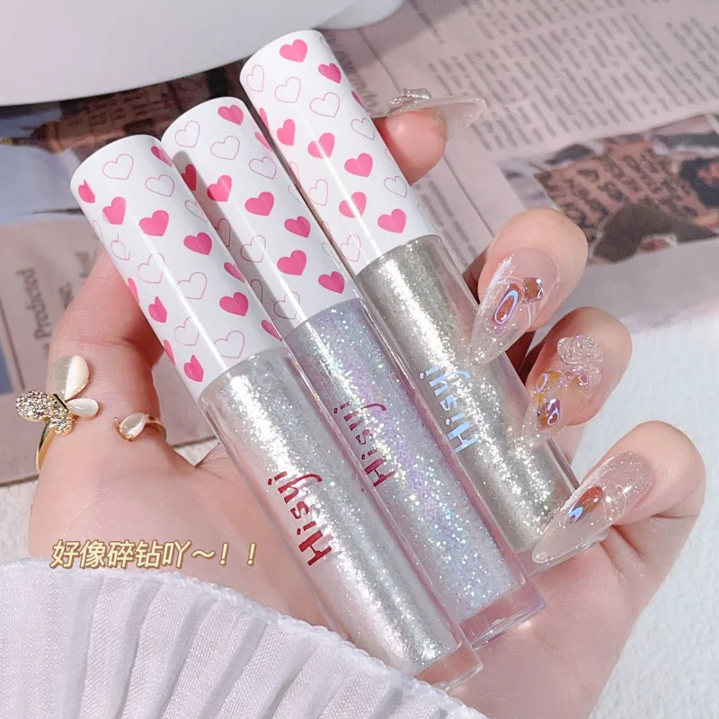 Flowernooze 6 Kolorów Brokatowy Płynny Cień do Powiek Wodoodporny Perłowy Błyszczący Cień do Powiek Diamentowy Rozświetlacz do Oczu Żelowy Rozświetlacz do Twarzy