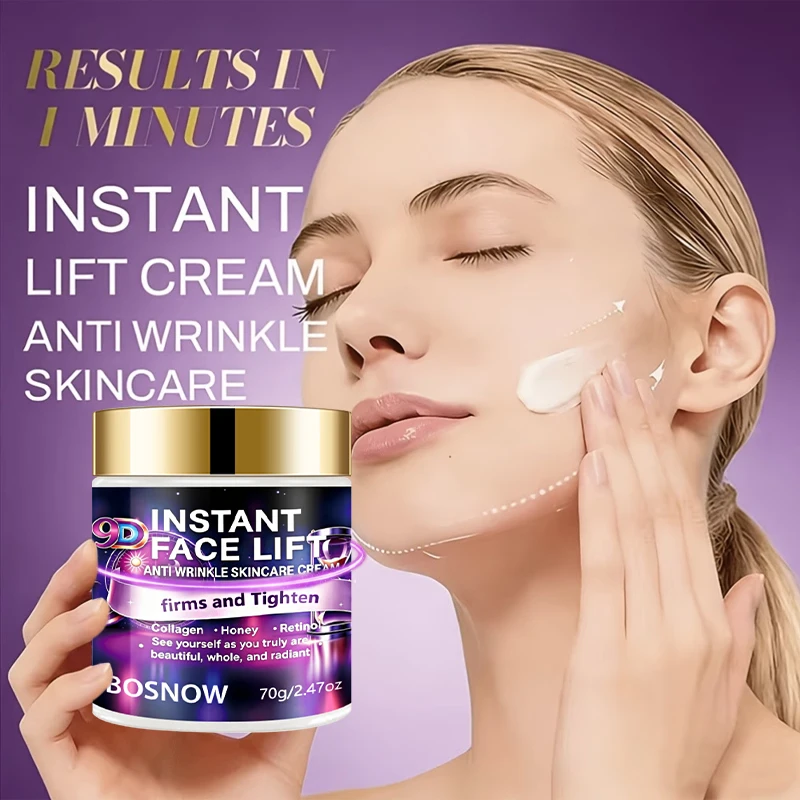 【Powerful Anti-Wrinkle Skincare】9D Instant Firming and Lifting Cream, Containing Retinol, Collagen, and Niacinamide, Instantly Reduces Wrinkles, Dark Circles, and Dull Appearance, Moisturizes and Nourishes, Anti-Aging Skincare, Gives a Youthful Glow, Suitable for All Skin Types, Locks in Moisture for 72 Hours, Tightens Skin, Brightens Complexion, Compact Texture, Portable