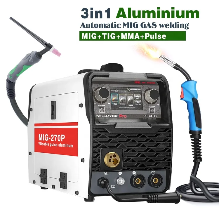 

3 IN 1 LIFT TIG MAG MIG MMA Industrial Double Pulse Welding Aluminum Second Shield Welding Machine Carbon Dioxide Gas Shielded