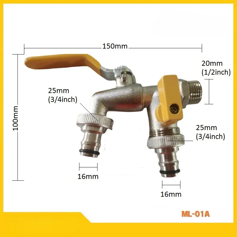 

Heavy-duty Garden Bibcocks with Rust-resistant Zinc Alloy and Dual Outlet Faucet Wall Outdoor Sink