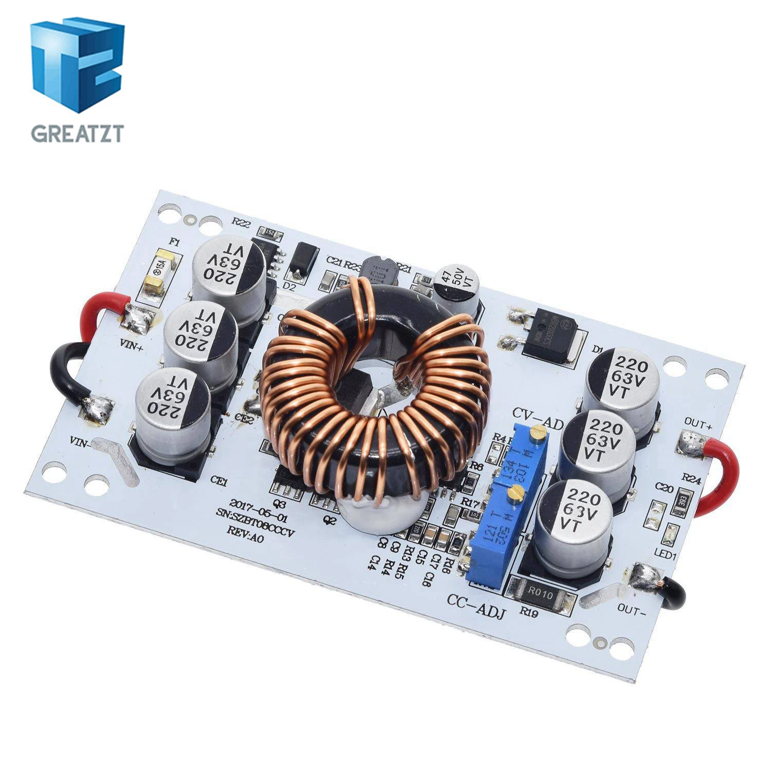 TZT 600W Aluminum Plate DC-DC Boost Converter Adjustable 10A Step Up Constant Current Power Supply Module Led Driver For Arduino