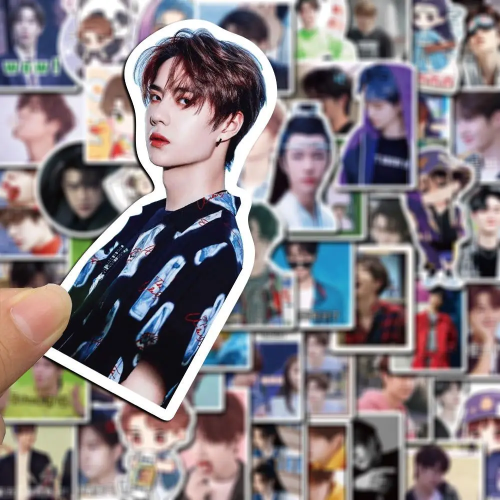 40/50/56/60pcs SET Xiao Zhan Wang Yibo Waterproof Stickers Bo Jun Yi Xiao Fun Hand Account Cute DIY Material Star Surroundings