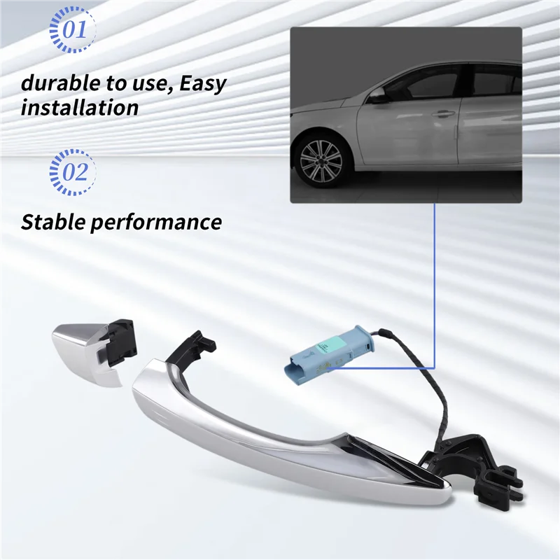 

A30P-Left Front Door Handle Exterior Outside Handle Pull 1610900980 For 408 508 308S 2008 4008 5008 Citroen C4 C5 DS