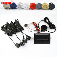 SINOVCLE 4 Sensors Buzzer 22mm Car Parking Sensor Kit Reverse Backup Radar Sound Alert Indicator Probe System 12V