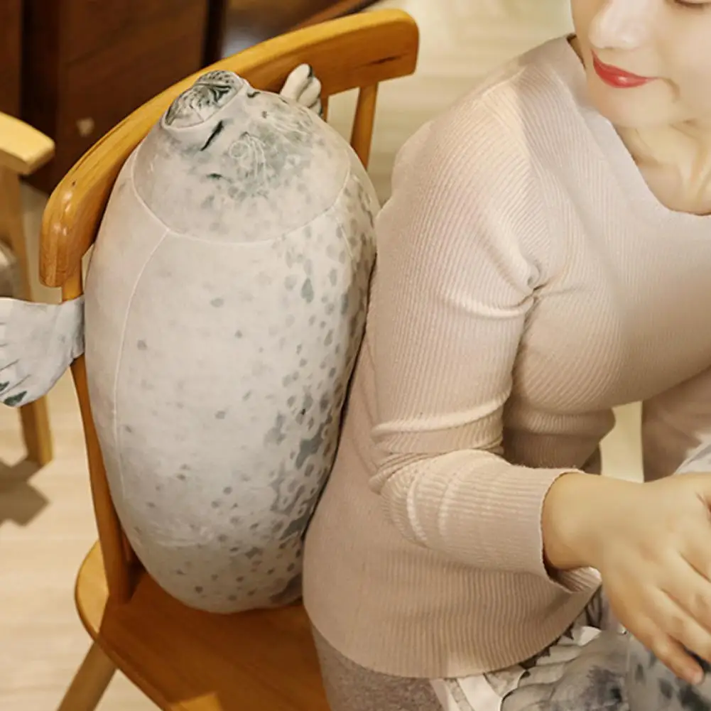 Angry Blob Seal Kussen Mollige 3D Nieuwigheid Zeeleeuw Pop Pluche Knuffel Baby Slapen Sierkussen Cadeaus voor Kinderen Meisjes