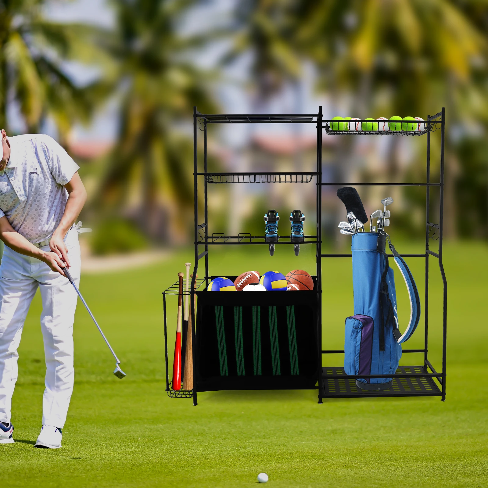 Sports Equipment Storage Rack - Golf Equipment Holder recension och pris