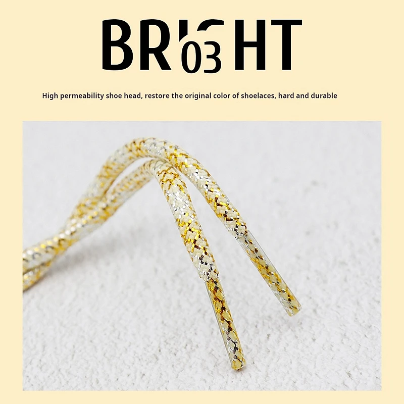 1 زوج الذهب سلك أربطة الحذاء المستديرة للأحذية الرياضية حذاء كاجوال جودة عالية حبل رباط الحذاء كرة السلة إكسسوارات أحذية 120/140/160 سنتيمتر