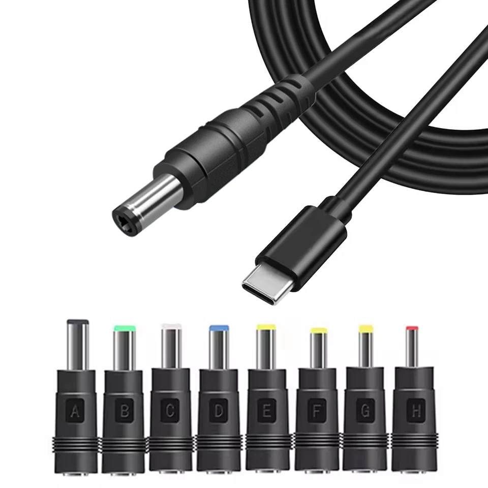 U​niversal USB C PD to 12V Power Supply Adapter Cable Type C to DC 5.5X2.1mm Jack Connectors for Wifi Router Mini Fan Speaker